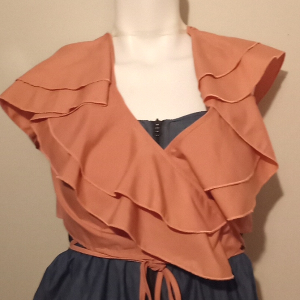 Favlux Fashion | variety sizes | Peach color | Cross Over Crop Top
